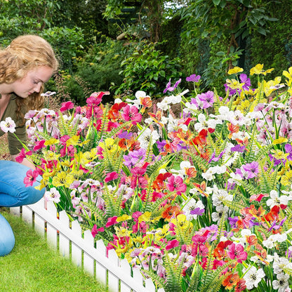 14 Pcs UV Resistant Silk Stems Outdoor Porch