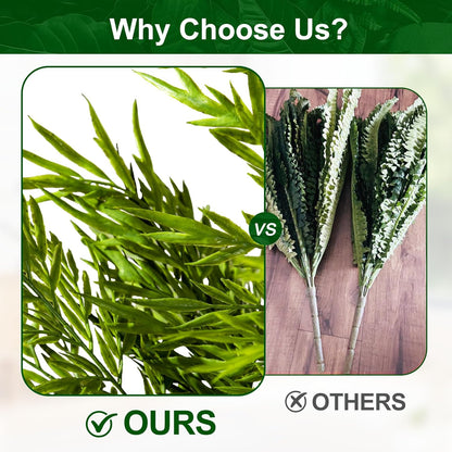 2 pack Artificial Boston Fern Plants Pots Greenery