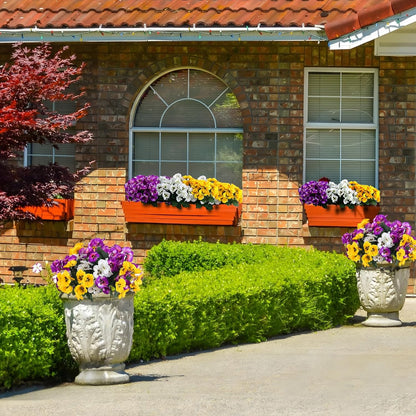 24 pcs Artificial Outdoor Pansies Resistant Silk UV