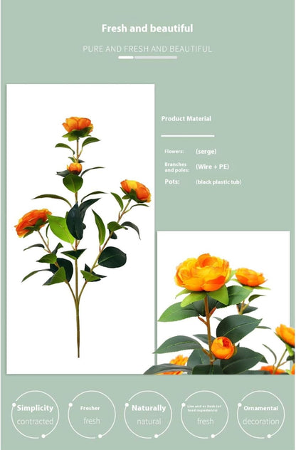 2 pack 36 inch Artificial Camellia Trees Plants