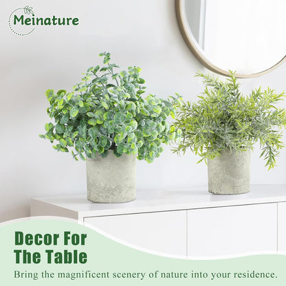 3 pack Artificial Potted Plants Life Like Frosted