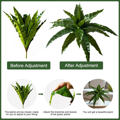 4 pcs Artificial Bird Nest Fern Stems Greenery