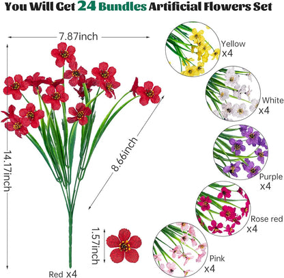 24 Pcs UV Resistant PE Shrubs Porch Window