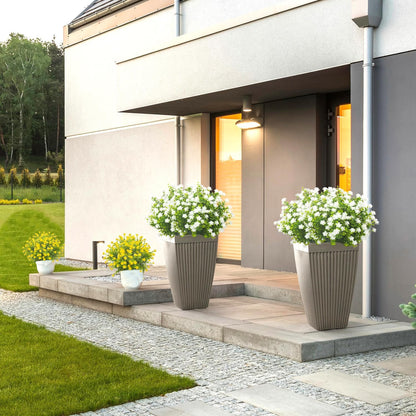 20 Bundles White Faux Plants UV Resistant Porch