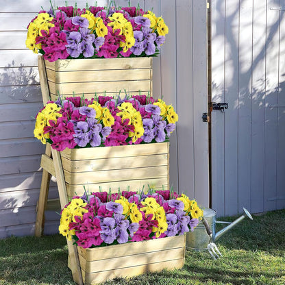9 bundles Artificial Pansy Flowers Resistant Silk UV