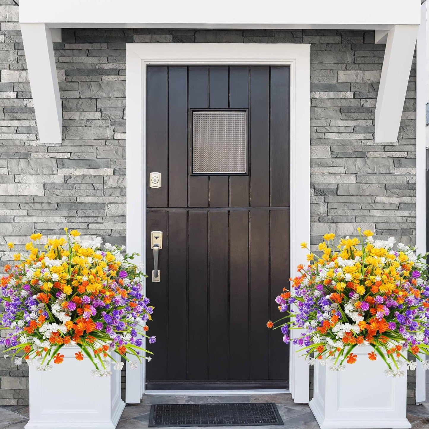 24 Bundles Uieke Silk Plants UV Resistant Porch