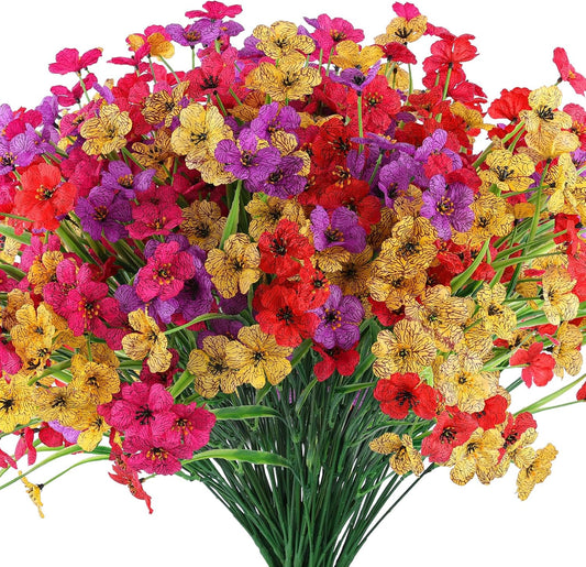 28 Bundles Silk Plants UV Resistant Porch Garden