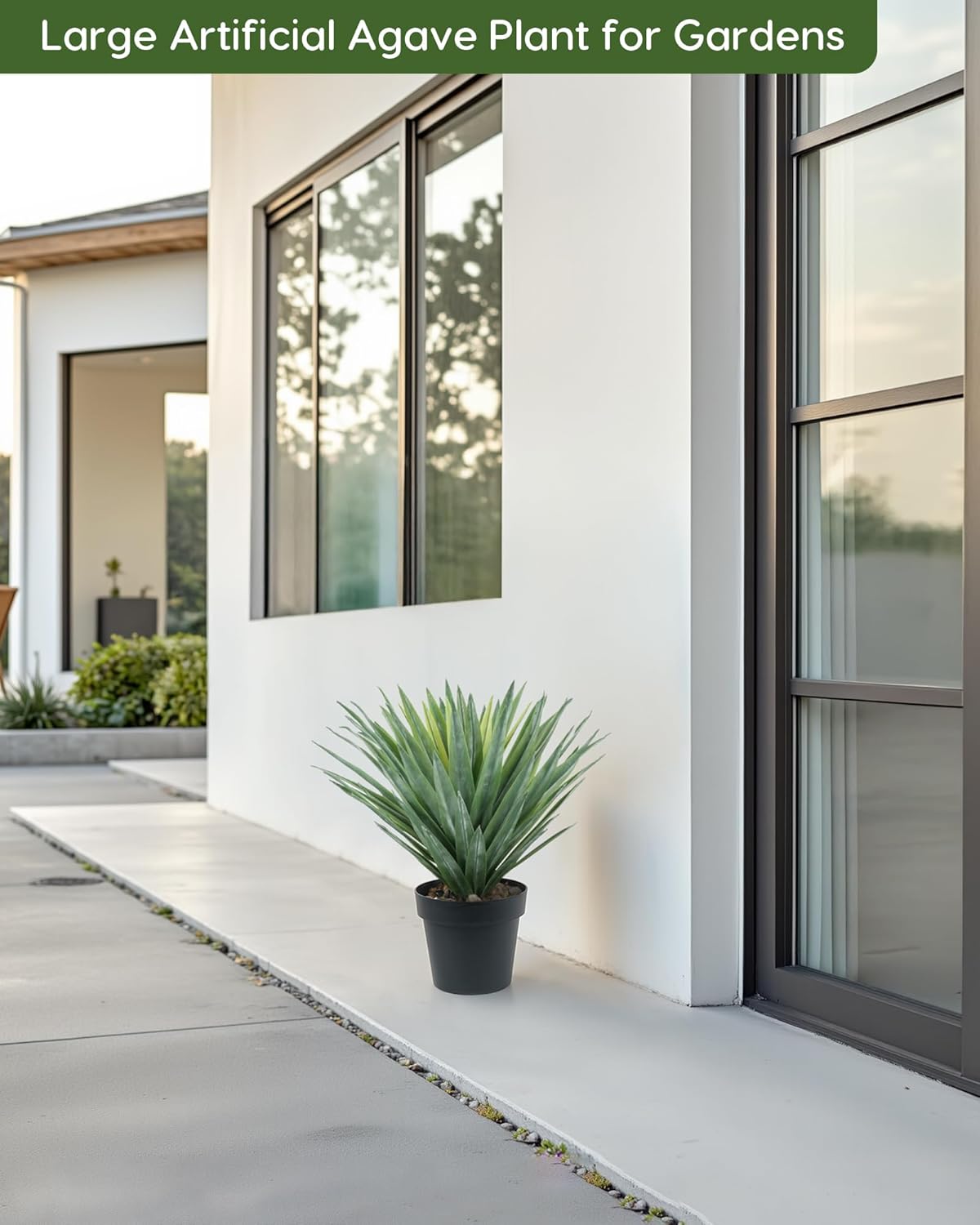 15 inch Large Artificial Agave Plant Leaves Home