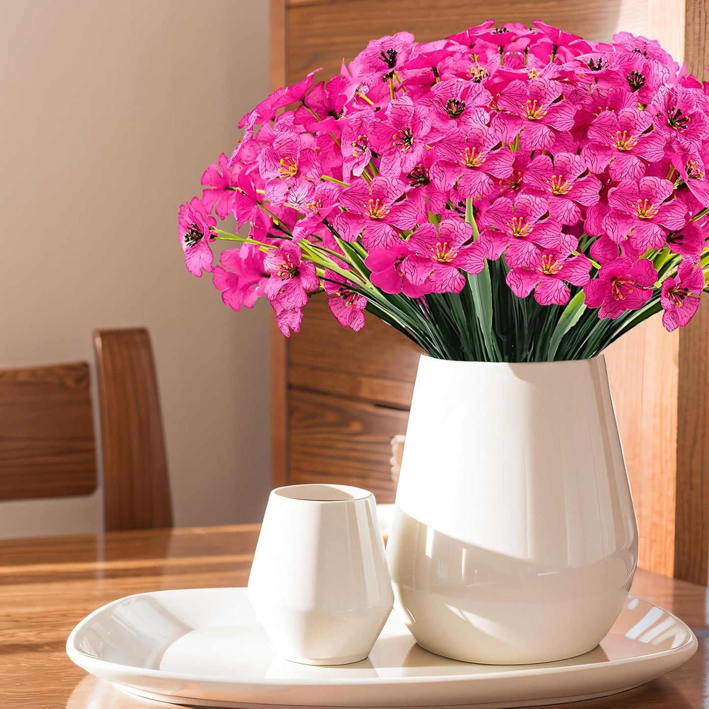 20 Bundles Outdoor Silk Plants UV Resistant Porch