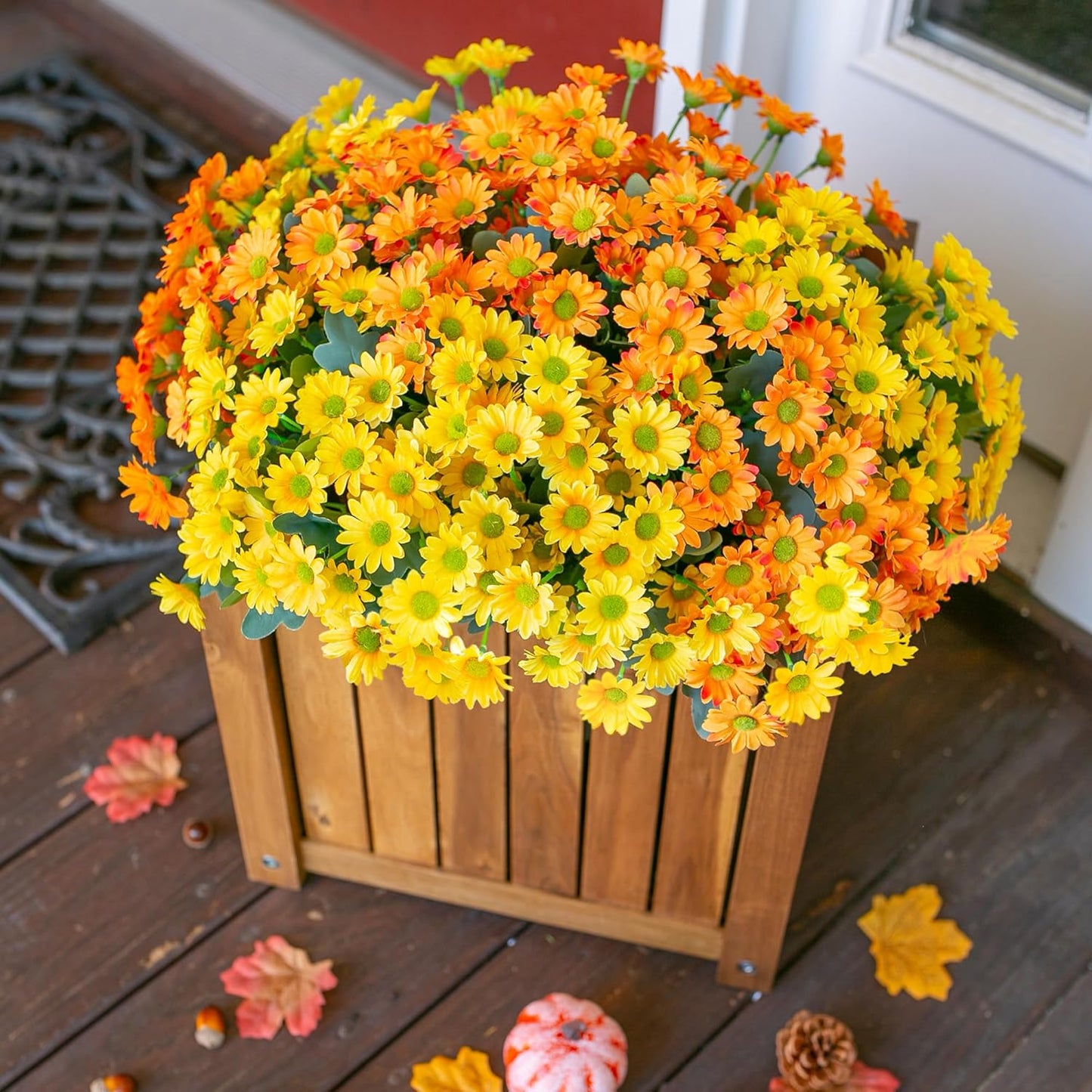 Artificial Daisy Flowers Silk Blooms Outdoor Decor Indoor
