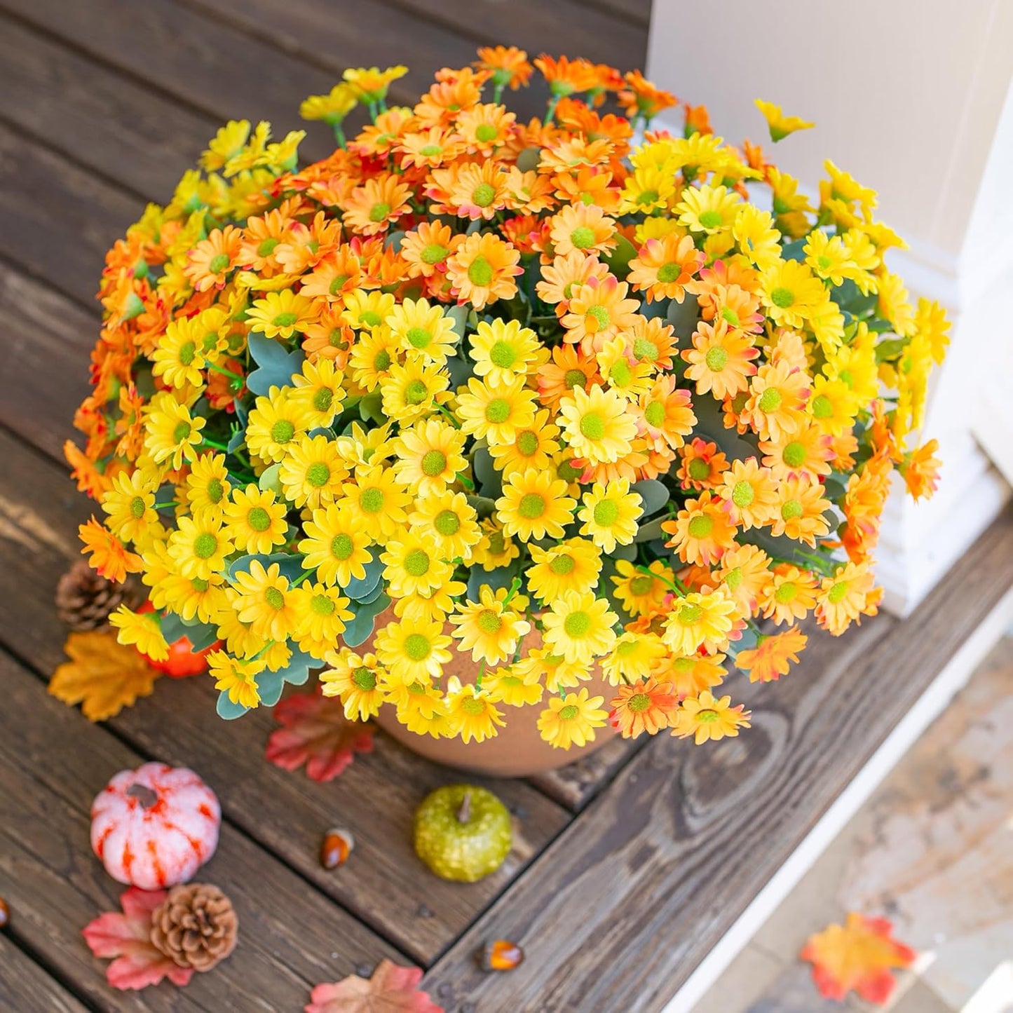 Artificial Daisy Flowers Silk Blooms Outdoor Decor Indoor