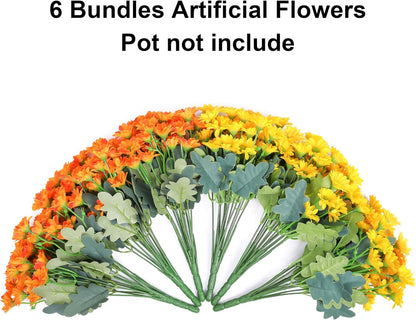 Artificial Daisy Flowers Silk Blooms Outdoor Decor Indoor