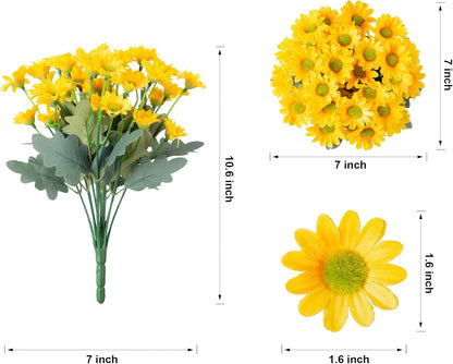 Artificial Daisy Flowers Silk Blooms Outdoor Decor Indoor