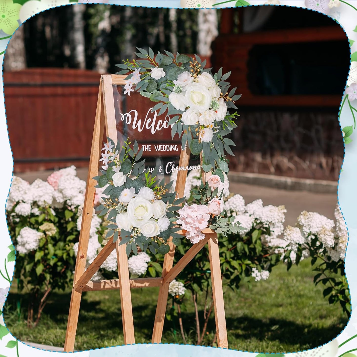 2 pack Wedding Arch Decorations Reusable Artificial Hanging