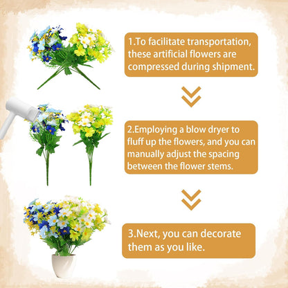 Fumwase Artificial Silk Flowers Decor Indoor Outdoor Holiday