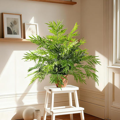 2 pack Artificial Boston Fern Plants Pots Greenery