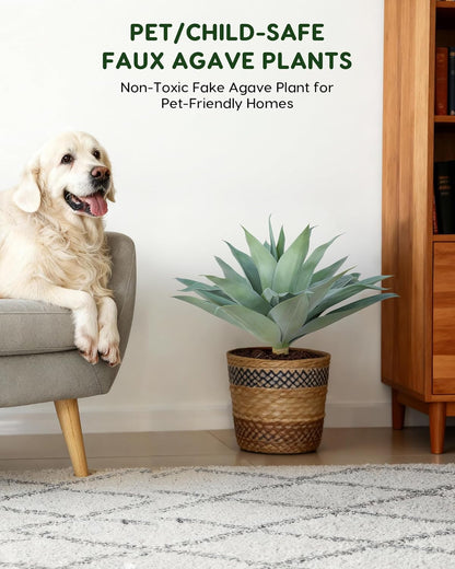 2 pack 28 inch Artificial Blue Agave Plant