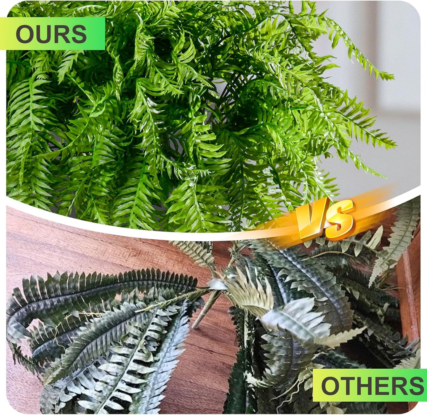 10 pcs Artificial Fern Plants Greenery Home Kitchen