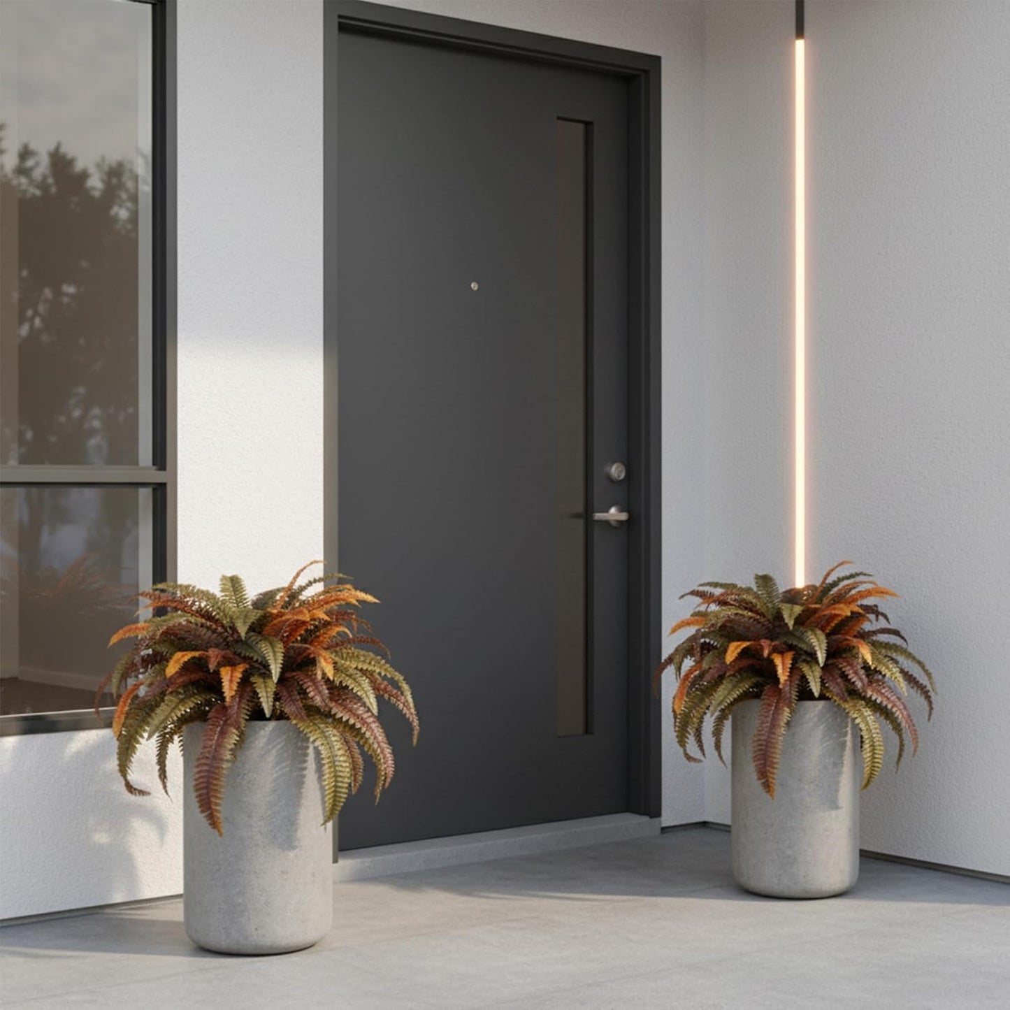 2 pack 45 inch Artificial Boston Ferns Rust