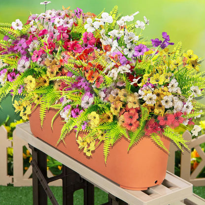 14 Pcs UV Resistant Silk Stems Outdoor Porch
