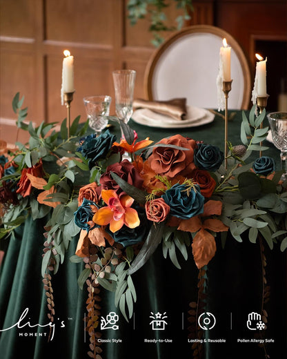 Ling Moment Flowers Box Artificial Greenery Stems Foam