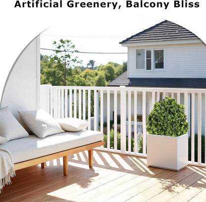 Artificial Boxwood Topiary Trees Set Topiaries Decor Indoor