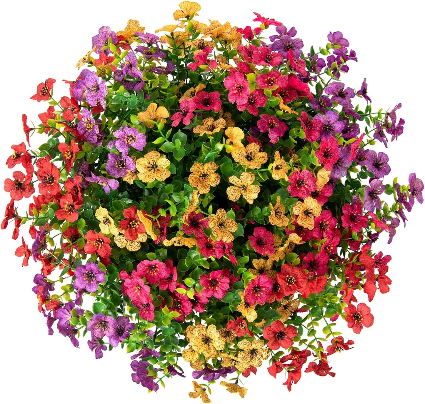 Artificial Hanging Flower Basket Resistant Silk UV Rose