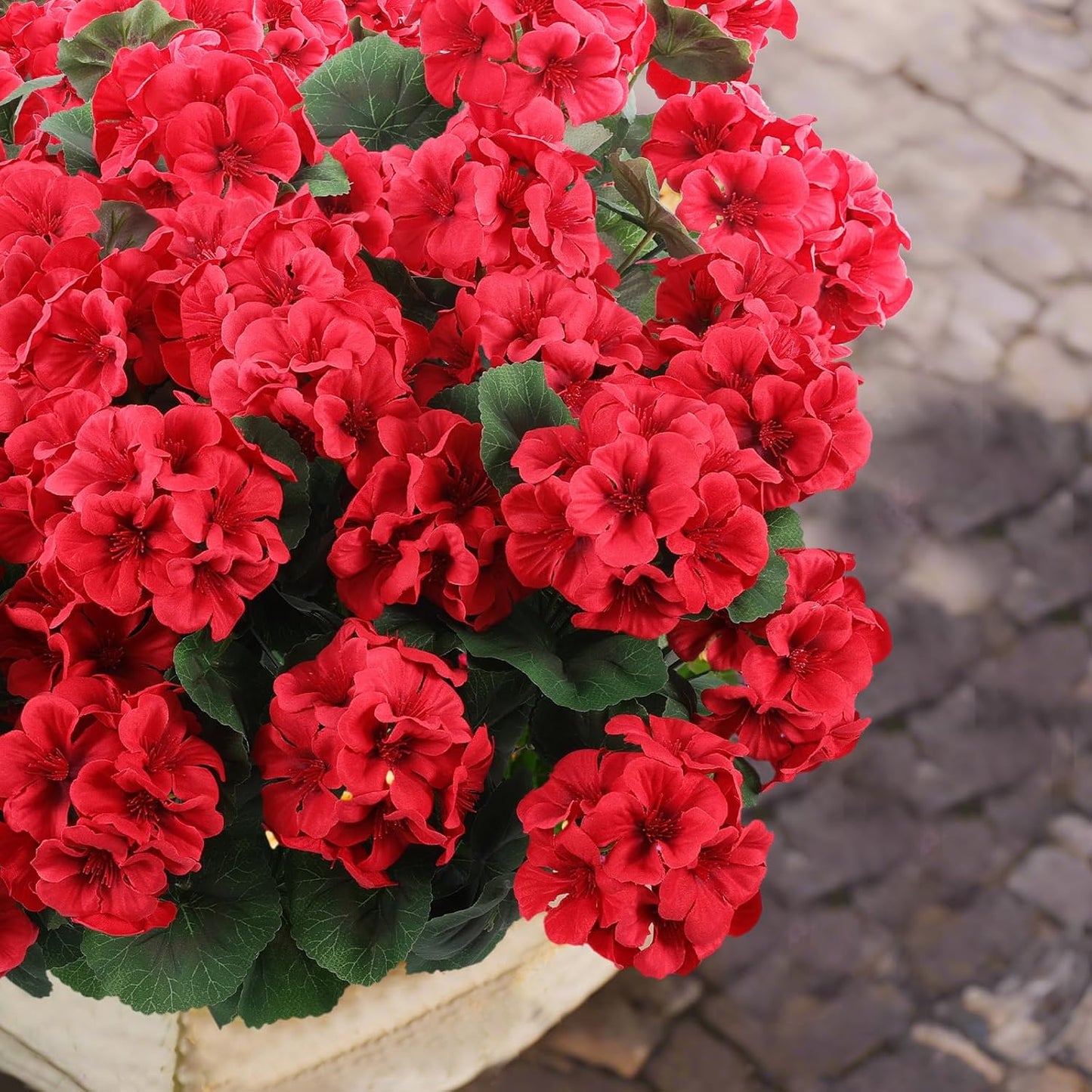 12 pcs Artificial Geranium Flowers Rose Home Kitchen