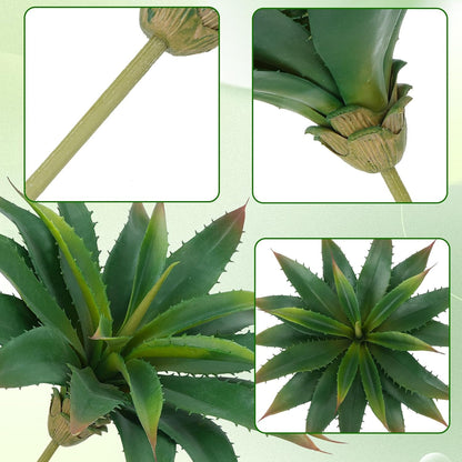 6 pcs 12.5 inch Large Artificial Succulent Aloe