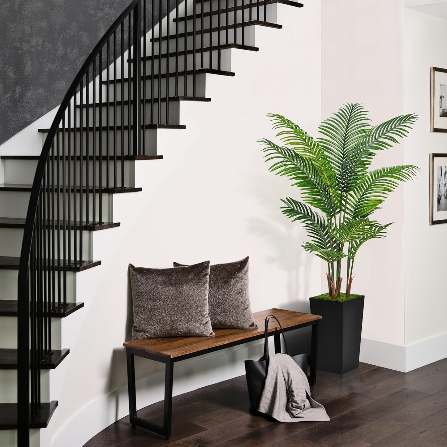 5 ft Artificial Palm Tree Tall Black Home