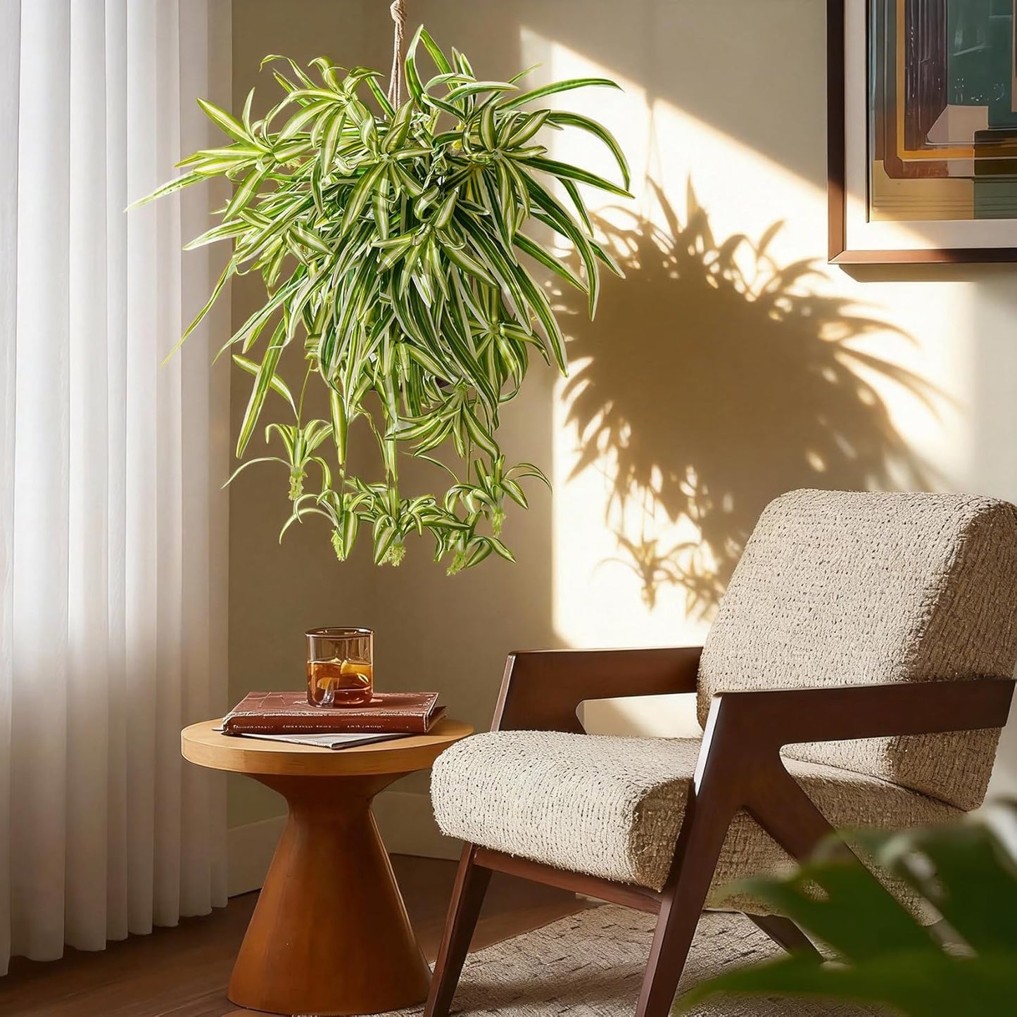 2 pcs Artificial Spider Hanging Plants Chlorophytum Home