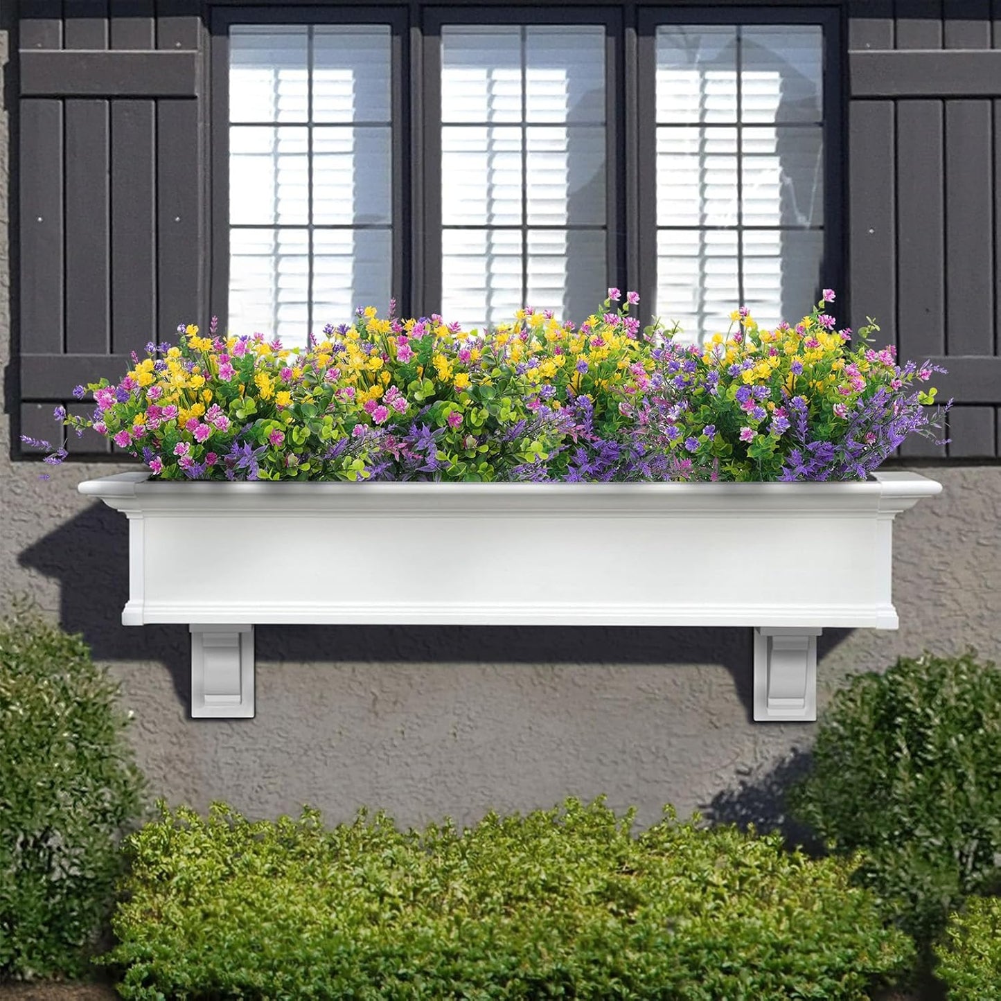 24 pcs Artificial Outdoor Flowers Resistant Daisy UV