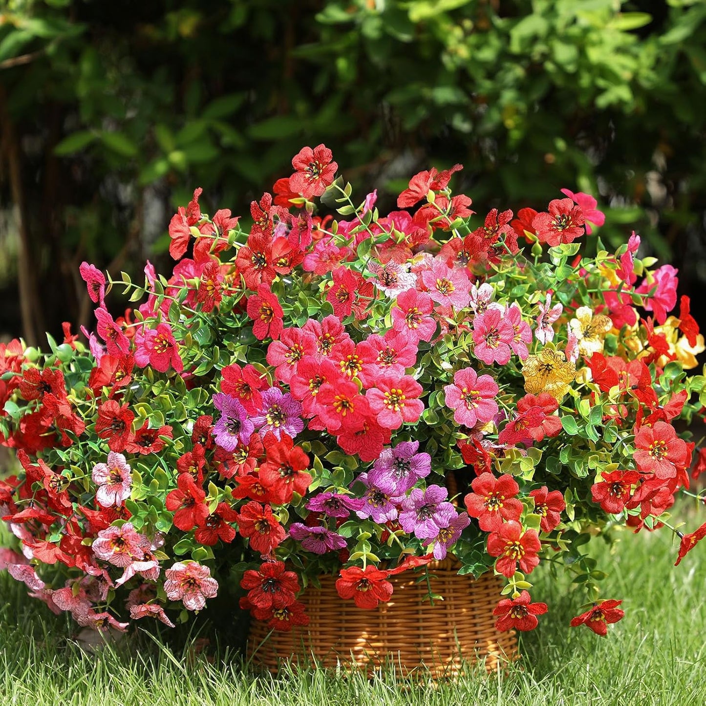 14 pcs Artificial Silk Flowers Plastic Plants Rose
