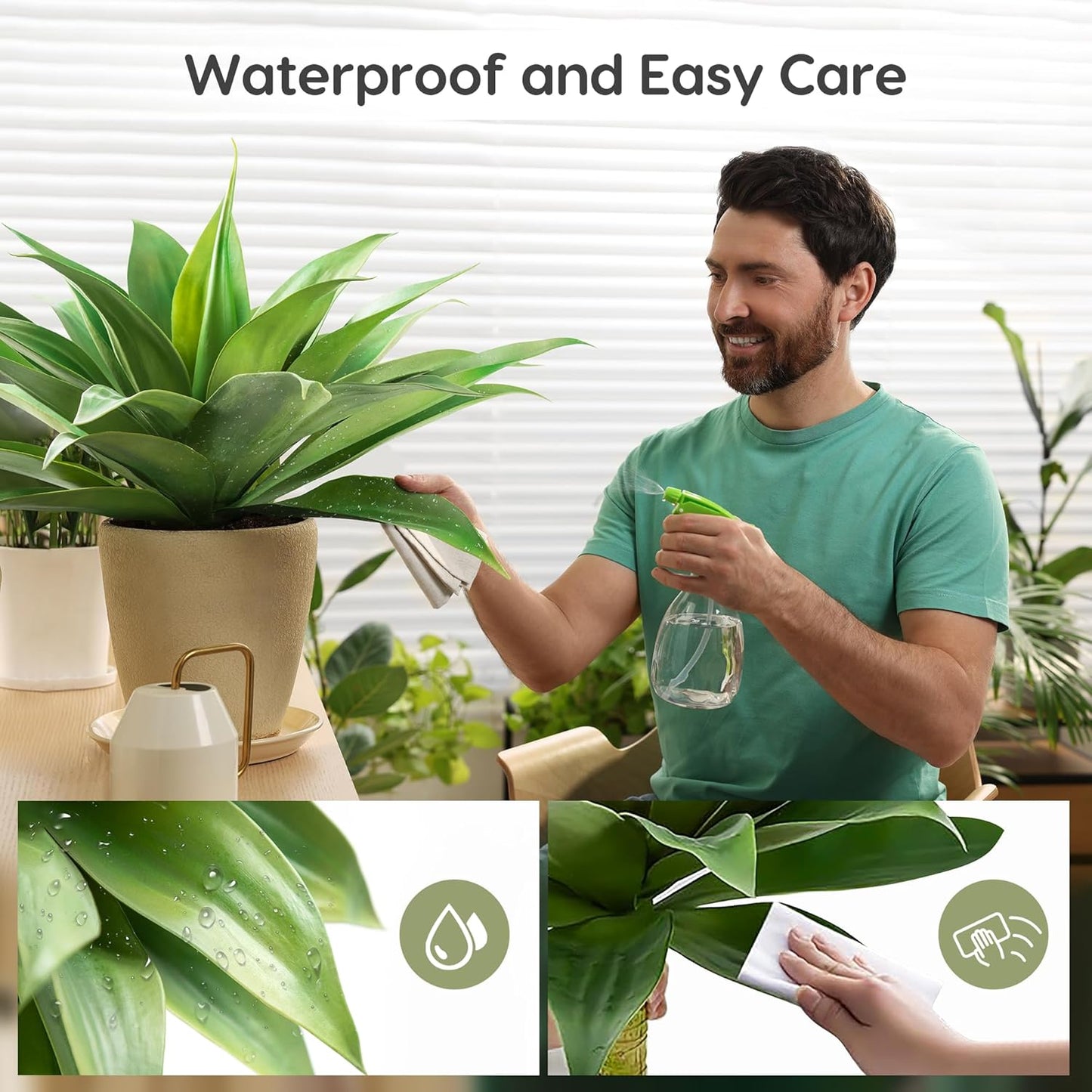 22 inch Artificial Agave Plant Stems Resistant UV