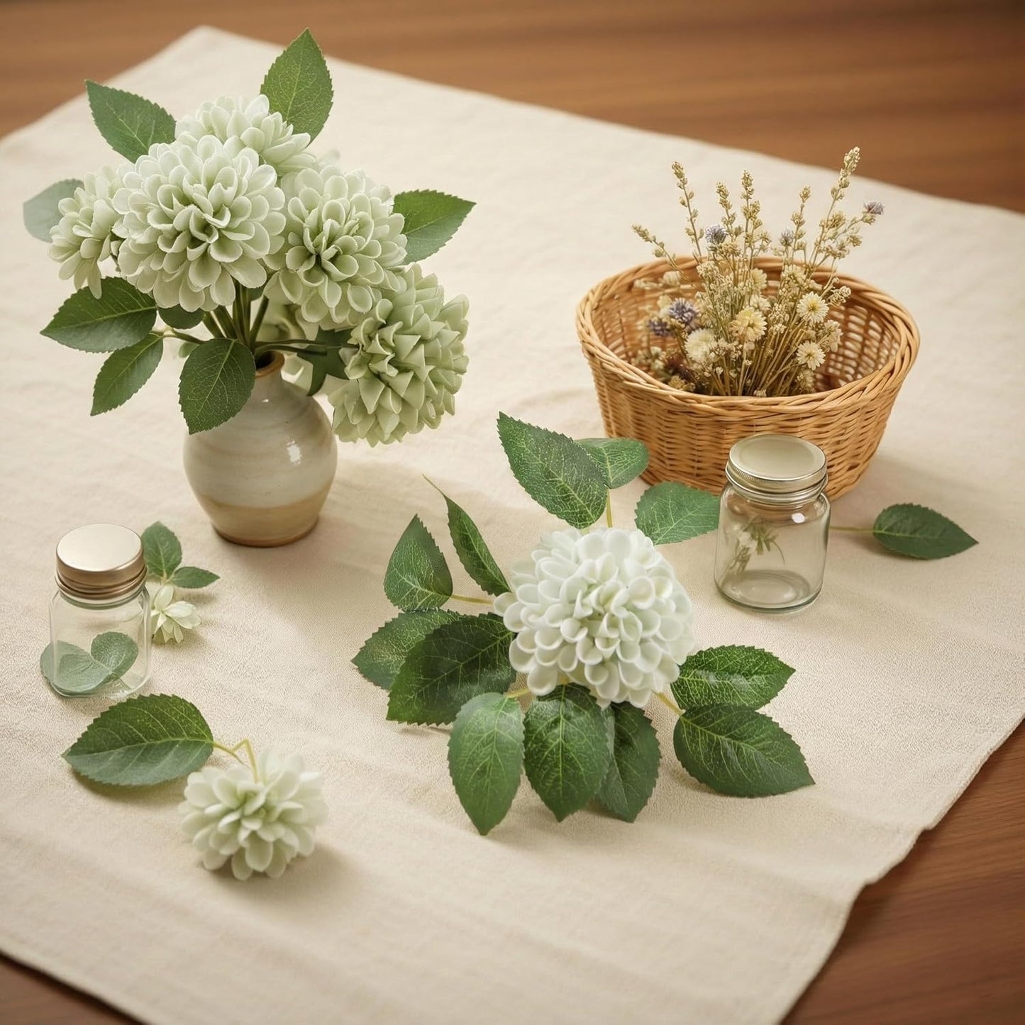 25 Pcs Silk Rose Stems Bouquet Wedding Centerpiece