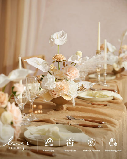 Ling Moment Flowers Box Artificial Greenery Stems Foam