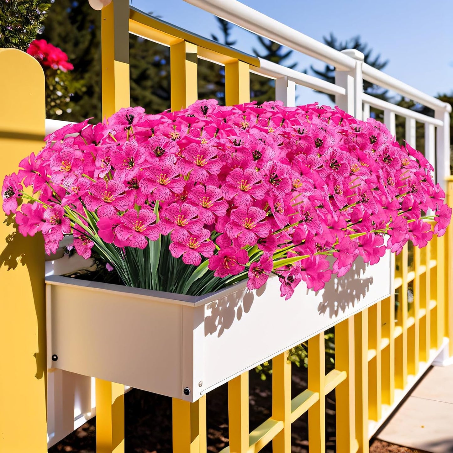 20 Bundles Outdoor Silk Plants UV Resistant Porch