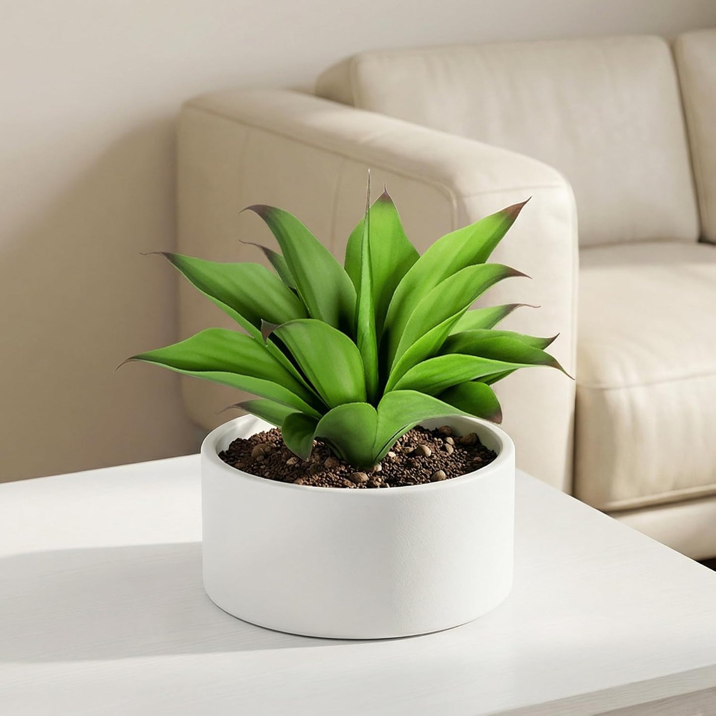 2 pack Artificial Agave Plants Resistant Succulents UV