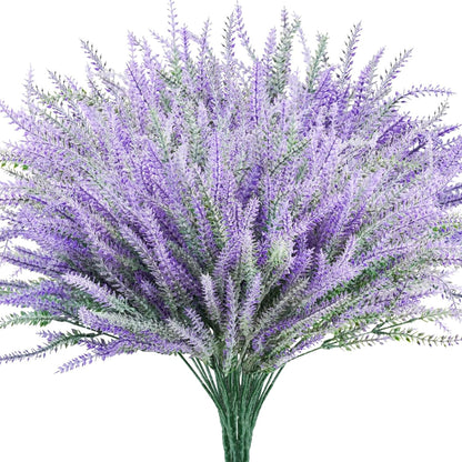 30 bundles Artificial Lavender Outdoor Plants Resistant UV
