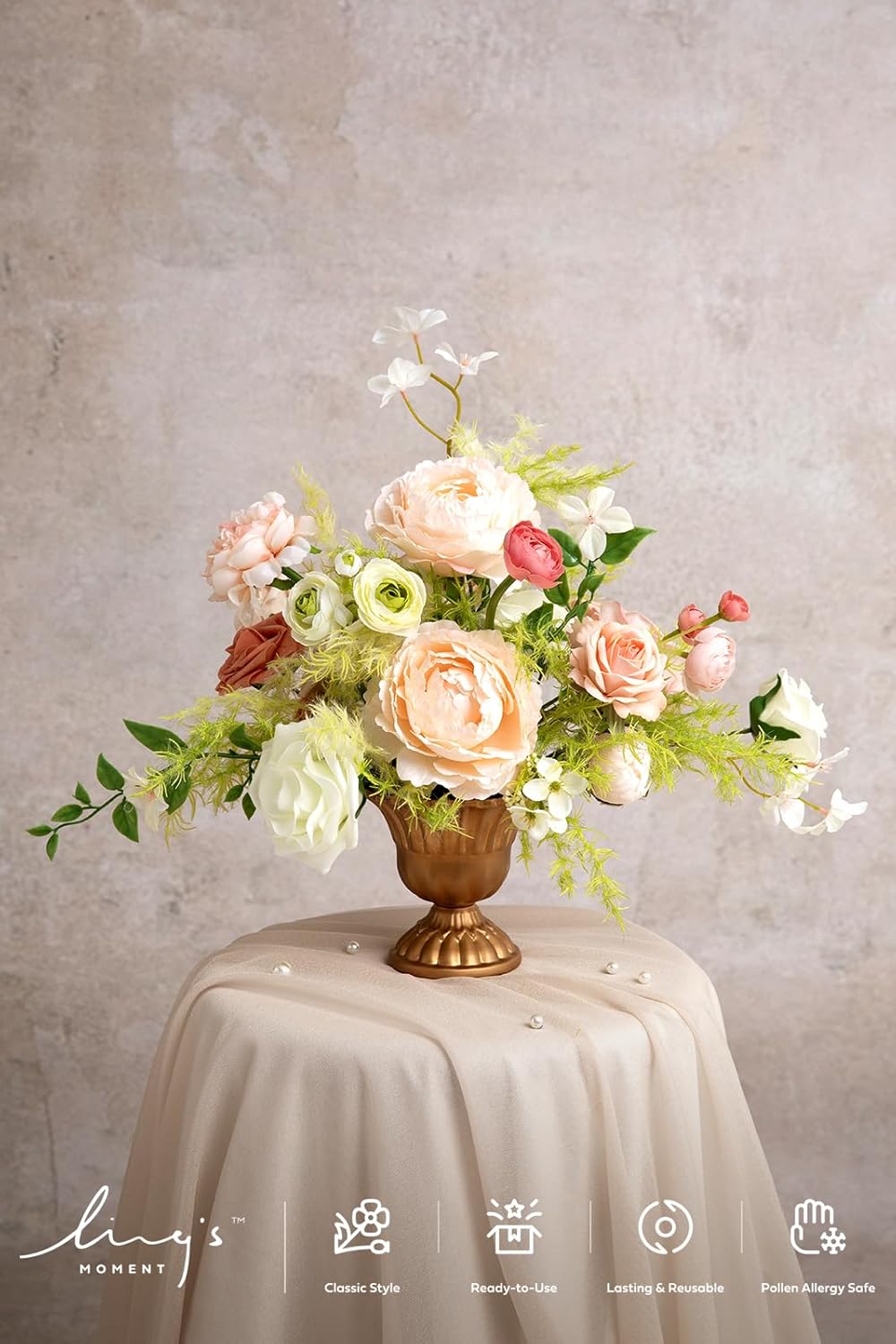 Ling Moment Flowers Box Artificial Greenery Stems Foam