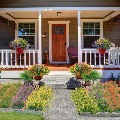 24 pcs Artificial Outdoor Flowers Resistant Daisy UV