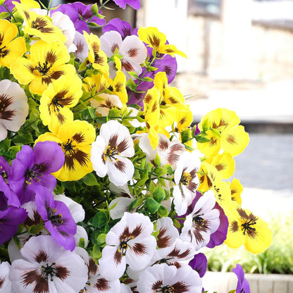 12 pcs Artificial Pansy Flowers Home Kitchen Decor