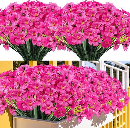 20 Bundles Outdoor Silk Plants UV Resistant Porch