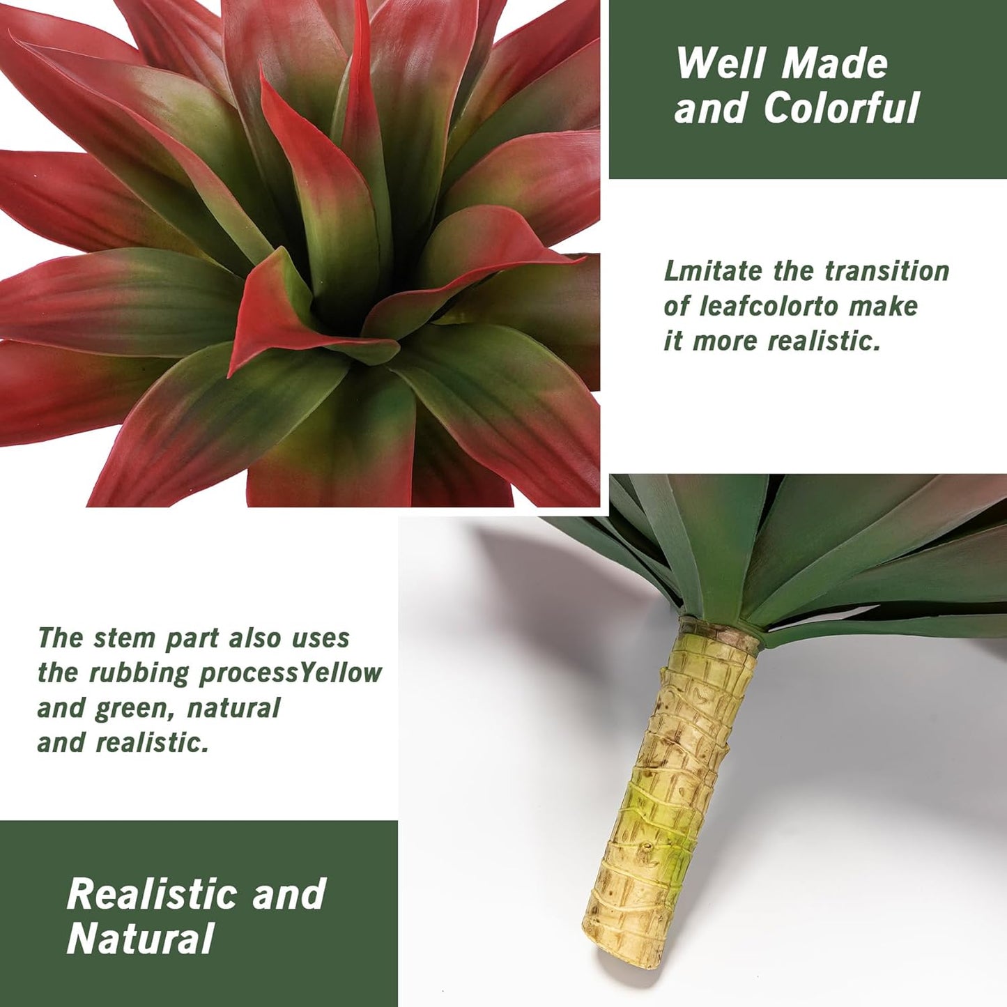 Artificial Agave Plants Large Resistant Planters UV Home