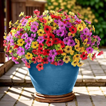 14 pcs Artificial Silk Flowers Plastic Plants Rose