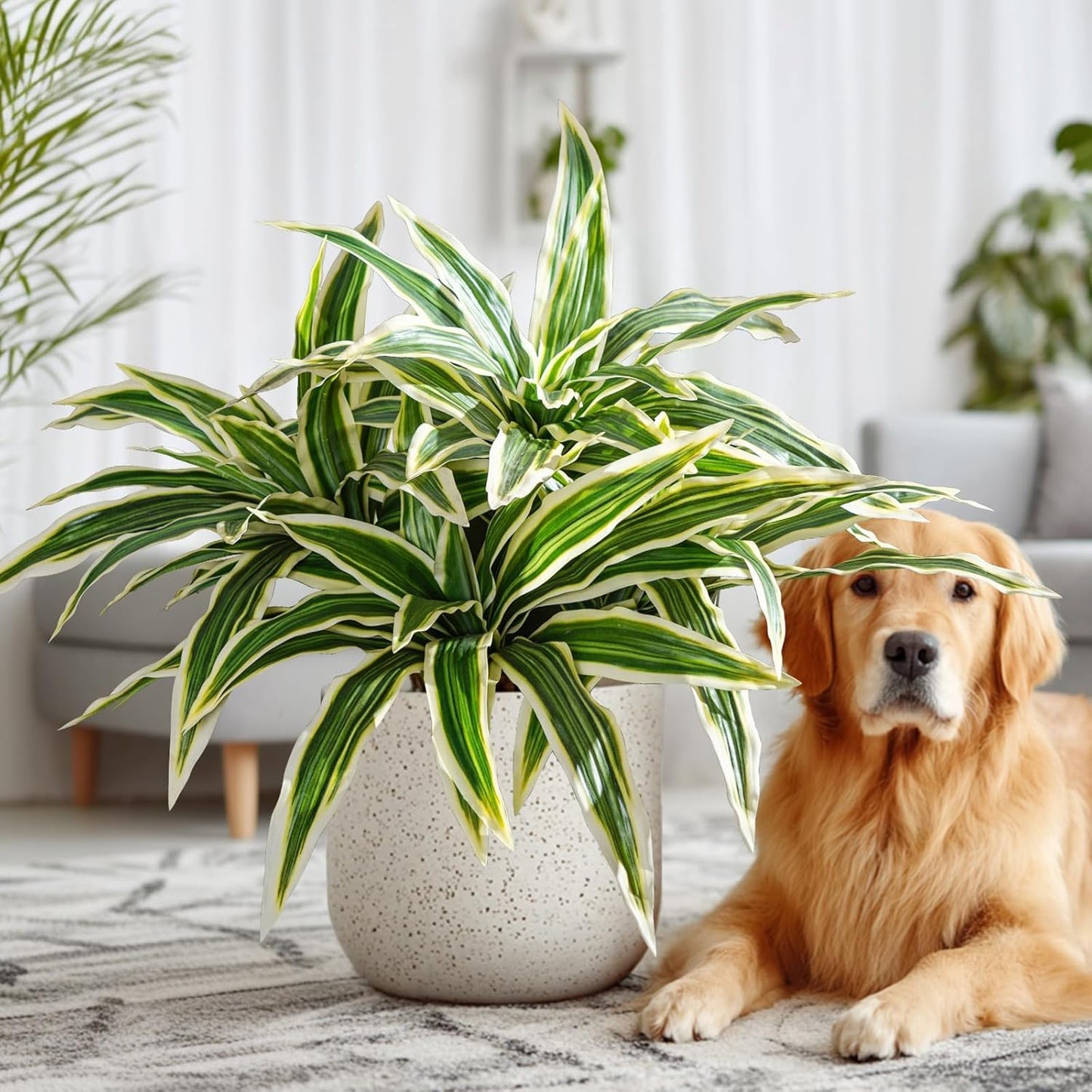 4 pcs Artificial Dracaena Stems Greenery Branches Home