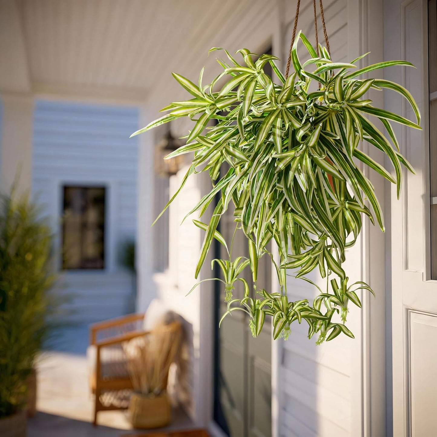 2 pcs Artificial Spider Hanging Plants Chlorophytum Home