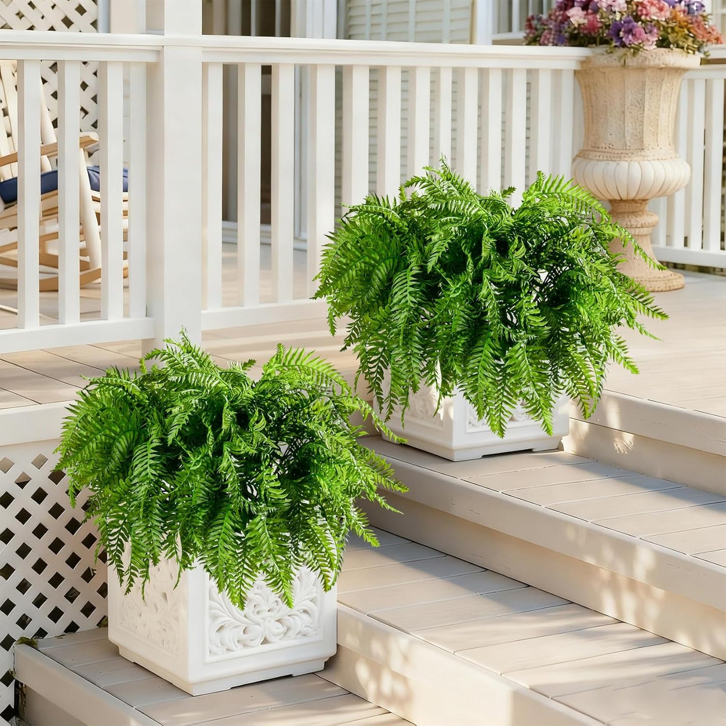 10 pcs Artificial Fern Plants Greenery Home Kitchen