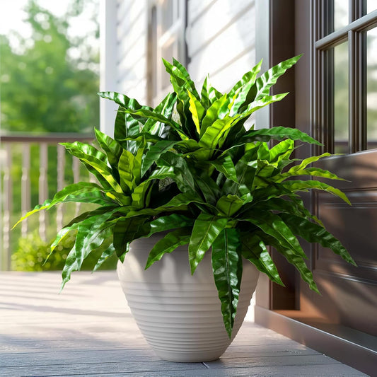 4 pcs Artificial Bird Nest Fern Stems Greenery