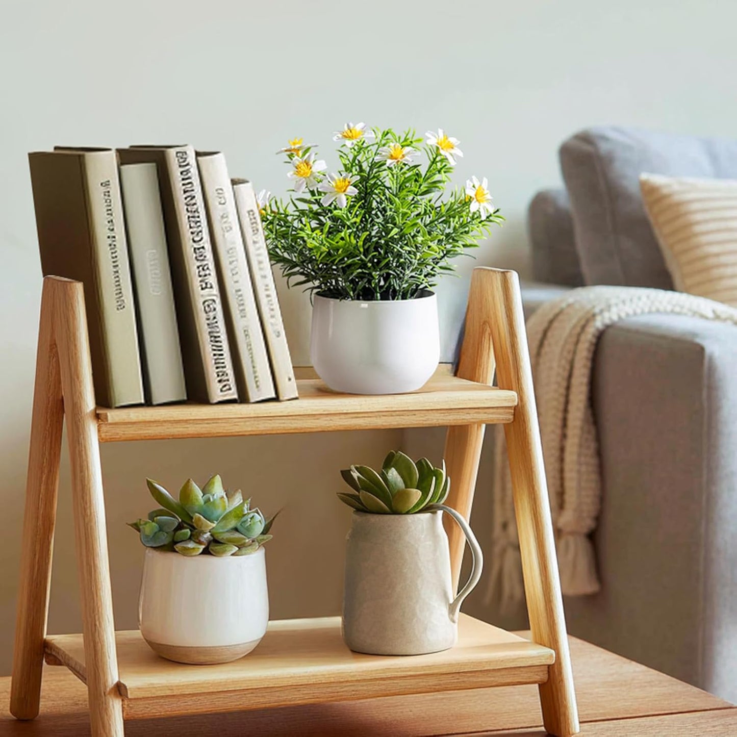 3 pack Small Artificial Potted Flowers Home Kitchen